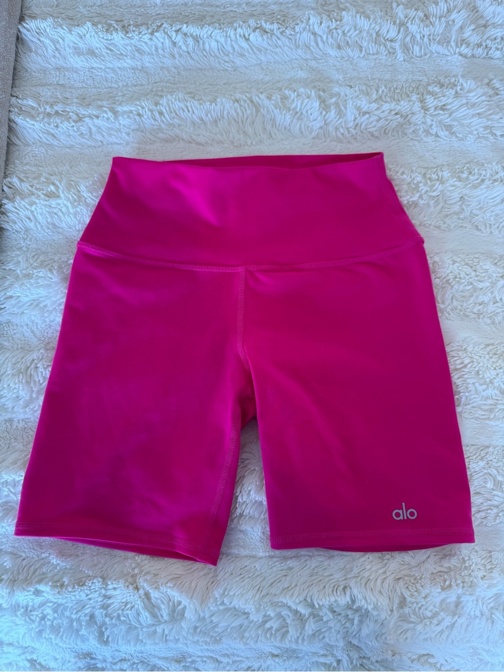 ALO Yoga Hot Pink High-Rise Bike Shorts